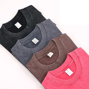 Custom Logo Vintage Acid Washed <b>T</b> <b>Shirt</b> <b>Men</b> <b>Heavyweight</b> Cotton Blank Oversized Tshirt 100% Cotton for <b>T</b>-<b>shirt</b> for <b>men</b> - Product Image 1