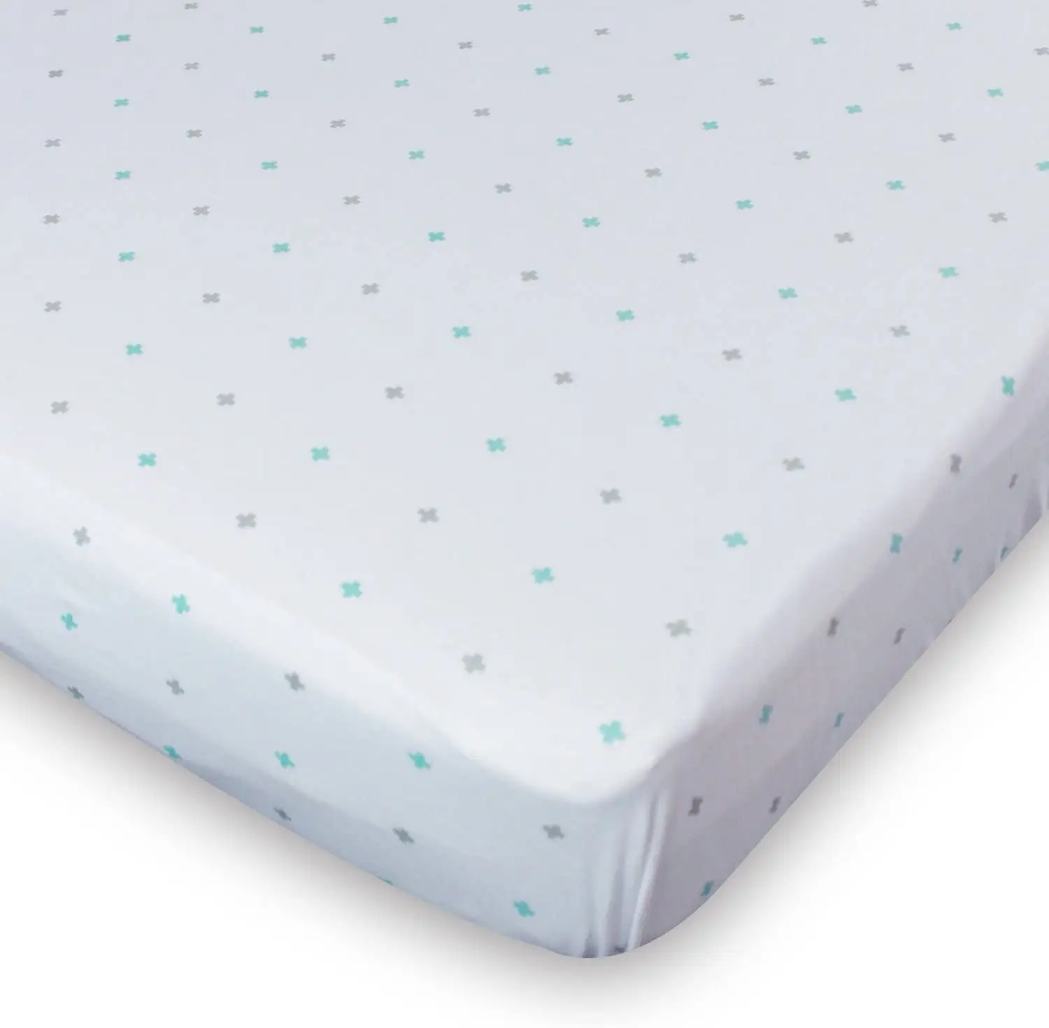 JNS Kain dan Ekspor Kain Kasa Baby Bed Sheet Set Kustom Dicetak Crib Sheet Katun Organik Bayi Tempat Tidur Bayi Sheet
