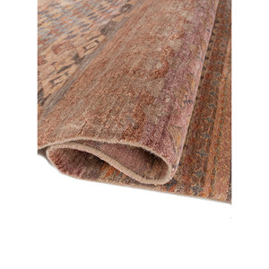 Alfombras de Seda Anudadas a Mano Manchaha en Rojo y Naranja para Uso Doméstico-Lps-16 - Product Image 2