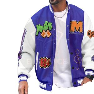 Chaquetas universitarias de béisbol con estampado de letras mangas largas buen proveedor con tarifa al por mayor ropa de invierno - Product Image 1