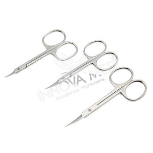 Ciseaux à cuticules de précision de marque privée prix de gros en vrac ciseaux de beauté en acier inoxydable ciseaux à cuticules prêts à expédier - Product Image 3