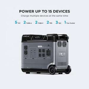 TOP ARRIVAL Home Use Emergency <b>Power</b> <b>Solar</b> <b>Generator</b> Outdoor <b>Solar</b> Panels <b>Power</b> Bank Lithium Ion 2000W 4000W 5120Wh - Product Image 3