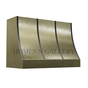 Increíble cocina remold Range Hood latón dorado plata ventilación campana estufa cubierta decoración hogar lujo cocina campana - Product Image 6