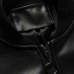 Nouvelle veste en cuir de qualité supérieure confortable de style unisexe en gros pour hommes Veste en cuir grainé en PU pour femmes - Product Image 6