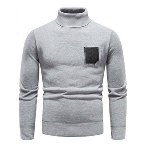 Heather Gris Couleur À Manches Longues Pas Cher Prix Tricoté Pull Hommes Chandails Col Rond Top Qualité Coton Respirant Hommes Chandail - Product Image 1