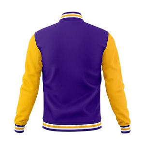 Varsity Jacket with Magnetic Closure System <b>No</b> <b>Buttons</b> Wool Body Leather Sleeves Modern Fastening Tech Coat - Product Image 3