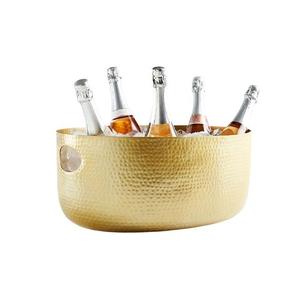 Elegant large copper <b>ice</b> <b>bucket</b> with antique appeal for homes parties weddings and top notch drink presentation purposes - Product Image 4