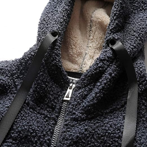 เสื้อฮู้ดผู้ชายผ้าฝ้ายหนา 400 กรัม ระบายอากาศได้ดี เป็นมิตรกับสิ่งแวดล้อม มีซิป ปักลายแบบดิสเทรส สั่งทำได้ - Product Image 4