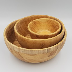 Juego de regalo de cuenco de madera de bambú sostenible, los cuencos de servicio de comedor de cocina ecológicos más vendidos - Product Image 1