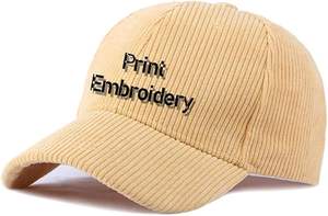 Chapeaux Snapback unisexe personnalisés OEM Casquettes de baseball de haute qualité Casquettes avec logo personnalisé Fabricant Prix de gros Casquette de sport en velours côtelé - Product Image 5