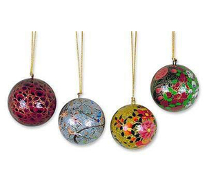 Bolas de Navidad inastillables hechas a mano Adornos Bolas de papel colgantes perfectas para árbol de Navidad de AYAANS - Product Image 2