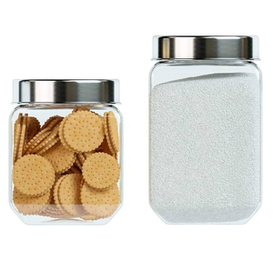 Custom Design <b>Glass</b> Spice <b>Jar</b> 100g 300g 500g <b>Glass</b> <b>Jar</b> Empty Luxury Customized <b>Jar</b> Best Storage Box <b>with</b> Steel <b>Lid</b> - Product Image 4