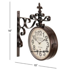 Cuarzo tradicional de una sola cara con borde de cuerda Movimiento silencioso Industrial Fancy Look Aguja Pantalla Relojes de pared Proveedor - Product Image 4