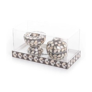 Quemador en forma de esfera con cuentas de mosaico de nácar con cubierta de vidrio acrílico, vela de cera, quemador y soporte de incienso Bakhoor - Product Image 1