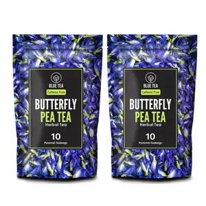 Butterfly Pea Flower Herbal Tea -20 Tea Bags (Pack of 2) DETOX TEA Makes Natural Caffeine free Blue Iced Tea, Cooler, Mocktails