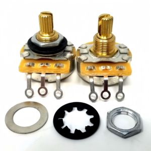 Terwin Wordt Geleverd Binnen 3 Dagen Metrische Gitaar Baspotten Met 24Mm Messing As Audio Taper Potentiometers A 500K - Product Image 2