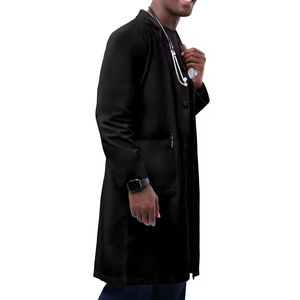 Bata de laboratorio médico Premium Unisex para hombre, bata de manga larga personalizada para Hospital, bata de enfermera, uniforme profesional de laboratorio y Hospital - Product Image 6