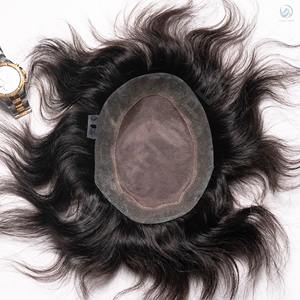 9x6 para BMW Border Hair Patch/Toupee para hombres Diseño básico de monofilamento con técnica de PU con cabello Remy indio - Product Image 2