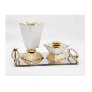 Taza de incienso con quemador Bakhoor de metal pulido para fragancia suave y ajuste acogedor para el hogar - Product Image 3