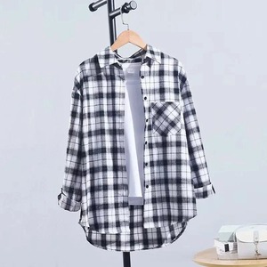 เสื้อผู้หญิงผ้าฝ้าย100% โอเวอร์ไซส์เสื้อเชิ้ตระบายอากาศได้ดีพิมพ์ลายลำลองฤดูร้อน - Product Image 6