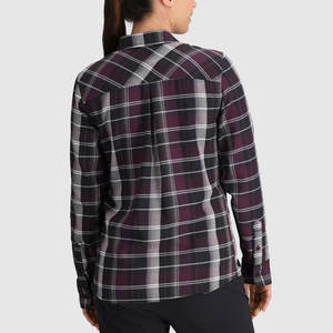 Camisa de franela informal de algodón de manga larga con logotipo personalizado de alta calidad, camisa a cuadros de franela, ropa exterior ajustada para hombre - Product Image 3