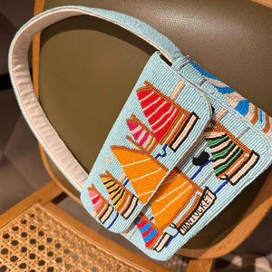 Bolso de hombro con cuentas, Bolso con cuentas, Bolso de boda, Regalo para ella, Bolso de mano con cuentas, Cartera con cuentas, Bolso moderno, Bolso artesanal colorido - Product Image 1