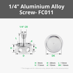 Vis en alliage d'aluminium 1/4'' 3PCS-FC011 pour trépied - Product Image 2