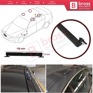 Cubierta Decorativa para Portaequipajes de Techo BSR575, 135 mm x 13 mm, para Serie 5 F10 F11 51137274739 - Product Image 2