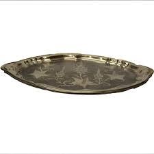 Plateau de service moderne en laiton royal Vaisselle décorative de luxe ronde Plateaux de service pour la vaisselle avec taille personnalisée Prix le plus bas - Product Image 6