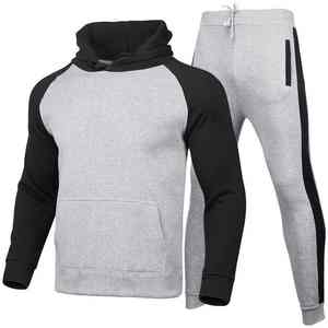 Chándal unisex para hombre con logotipo personalizado de fábrica, conjunto de pantalones de chándal y Sudadera con capucha para deportes al aire libre, chándal de algodón de secado rápido de talla grande para hombre - Product Image 2