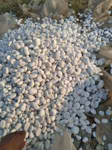 Indian High Quality Tumbled Cobble <b>Pebble</b> <b>Stone</b> Snow White Unpolished for Garden Decoration Outdoor Natural Polished Finish - Product Image 2