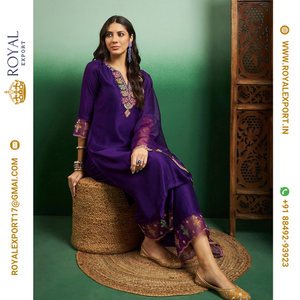 Royal Export Surat Nouvelle Arrivée Collection Haute Moderne Indien Broderie Robe Adultes Partie Porter Disponible Prix de Gros - Product Image 6