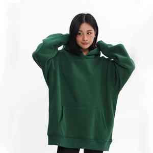 Unisex Winter Pullover Hoodies & Sweatshirts 380g Heavy <b>Weight</b> Velour 100% Cotton Casual Oversized Long Blank <b>Women</b> Front Logo - Product Image 6