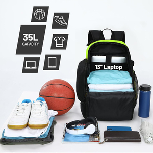 Mochila con logotipo Baloncesto Impreso Mochila Personalizar Bolsa de deportes escolares Mochila de deportes al aire libre - Product Image 6