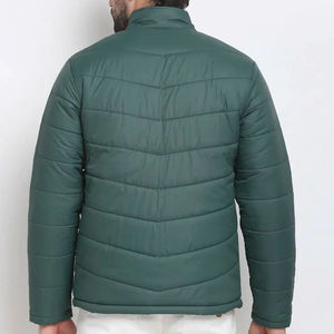 Veste matelassée en toile décontractée pour homme, design personnalisé de haute qualité OEM, écologique, coupe-vent, respirante, couleur unie, style streetwear - Product Image 3
