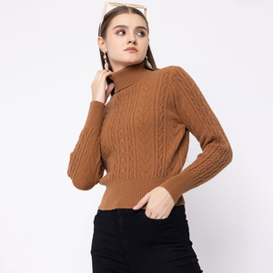 Pull tricoté décontracté pour femmes Style quotidien Pull élégant pour femmes pour le travail et le bureau Pull en laine douce - Product Image 4