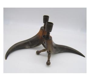 Design Buffalo Horn Candle <b>Holder</b> Stand Parties and Dinner Table Decor <b>Metal</b> Stand Horn Candle T-light <b>Holder</b> - Product Image 3