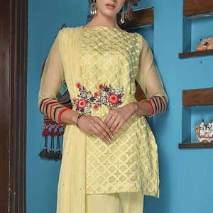 Qualité supérieure dernière Collection pakistanaise Shalwar Kameez costume 2024 dernière mode broderie à la main dames tenue décontractée - Product Image 4