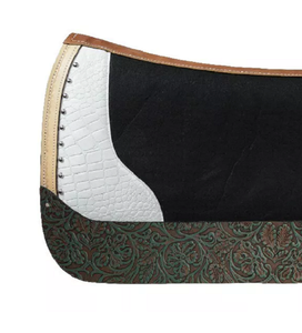 100% <b>Wool</b> <b>Felt</b> Western Contoured Saddle Blanket Optimal Comfort Horse Equipment Leather Work Equestrian Pads <b>for</b> Saddle - Product Image 1