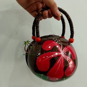 REGALO DE LUJO para MUJERES, BOLSO DE CONCHA DE COCO/ MINIBOLSOS DE COCO/ BOLSO TRADICIONAL PINTADO CON CONCHA DE COCO - Product Image 2