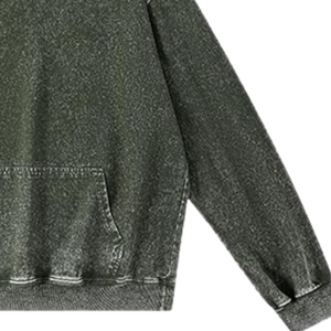 Sudadera con Capucha Verde Oscuro Lavada al Ácido, Sudadera Holgada de Estilo Vintage, Felpa de Algodón Suave, Ropa de Calle, Sudadera para Invierno - Product Image 4