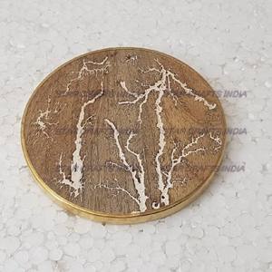 New Style High Quality Nature Wood Epoxy Resin Coaster Cup Drink Round <b>Square</b> Wooden Best Coaster Epoxy Resin - Product Image 2