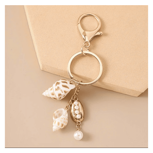 Seashell Keychain handcrafted real seashell material intended for souvenir keyring <b>use</b> and <b>gift</b> item sales Vietnam - Product Image 3