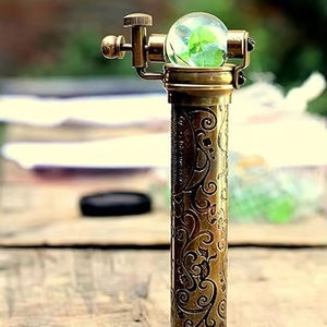 Caleidoscopio de latón envejecido de primera calidad con ocular de mármol, regalo para niños de forma redonda, juguete pulido para las mejores promociones - Product Image 1