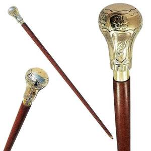 Bastón de Trekking Plegable de Madera Tallada Moderna y Elegante con Mango de Metal Antideslizante, Grabado y Altura Ajustable - Product Image 2