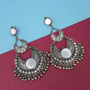 Tip Top Fashions Fine Dangle Boucles d'oreilles Argent Plaqué Miroir Dangler 1314813A Modèle - Product Image 1