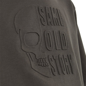 Meilleure vente hommes hiver surdimensionné charbon de bois 3D Logo en relief col rond polaire sweat respirant coupe-vent pour les commandes en gros - Product Image 3