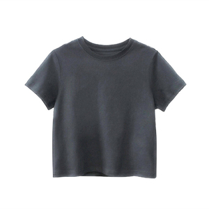 T-shirts courts à col rond pour femmes, t-shirts d'été de haute qualité, respirants, couleur unie, t-shirts courts pour femmes - Product Image 4