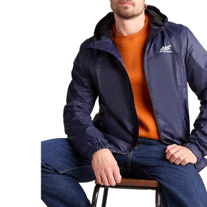 Custom Hooded Puffer <b>Jacket</b> Windproof Solid color Casual Outdoor Zipper <b>Men's</b> <b>Jackets</b> Front Regular Fit Autumn Wear Wholesale - Product Image 4
