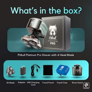 Afeitadora Eléctrica Recargable para Hombre, Agarre Cómodo, Accesorios de Viaje, Afeitadora para Cabeza Calva IPX7 para Uso en Seco y Húmedo, Kit de Aseo Corporal - Product Image 6